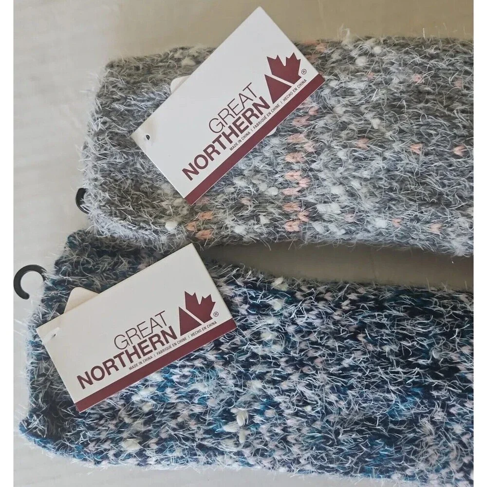 2 Pairs Great Northern Gertex Women's Socks Size 9-11 Cozy Warm Soft Eyelash